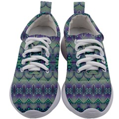 Boho Purple Teal Kids Athletic Shoes by SpinnyChairDesigns