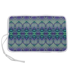 Boho Purple Teal Pen Storage Case (m) by SpinnyChairDesigns