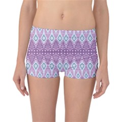 Boho Violet Purple Reversible Boyleg Bikini Bottoms