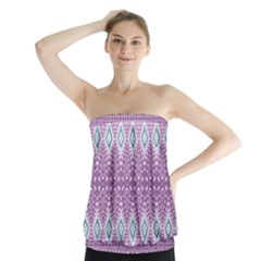 Boho Violet Purple Strapless Top