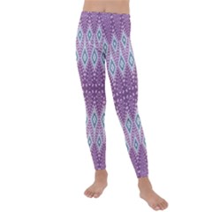 Boho Violet Purple Kids  Lightweight Velour Leggings