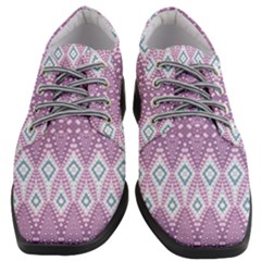 Boho Violet Purple Women Heeled Oxford Shoes