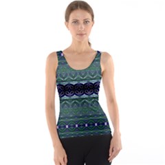 Boho Blue Green  Tank Top