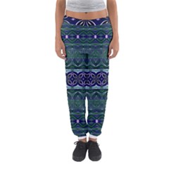 Boho Blue Green  Women s Jogger Sweatpants by SpinnyChairDesigns