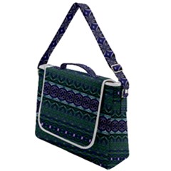 Boho Blue Green  Box Up Messenger Bag by SpinnyChairDesigns