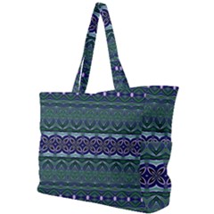 Boho Blue Green  Simple Shoulder Bag by SpinnyChairDesigns