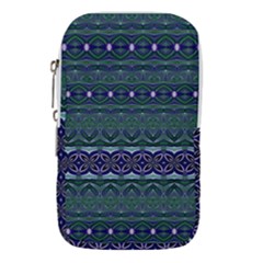 Boho Blue Green  Waist Pouch (large) by SpinnyChairDesigns