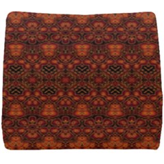 Boho Dark Red Floral Seat Cushion by SpinnyChairDesigns