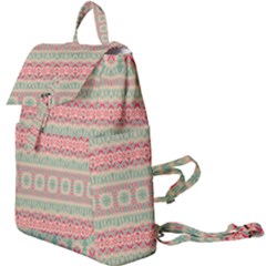 Boho Teal Pink Buckle Everyday Backpack by SpinnyChairDesigns