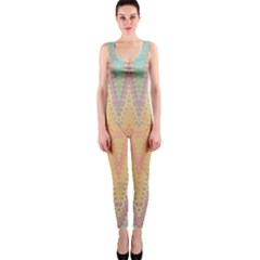 Boho Pastel Colors One Piece Catsuit by SpinnyChairDesigns