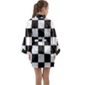 Chequered Flag Long Sleeve Satin Kimono View2