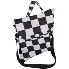 Chequered Flag Fold Over Handle Tote Bag by abbeyz71