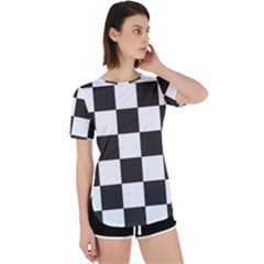 Chequered Flag Perpetual Short Sleeve T-shirt by abbeyz71