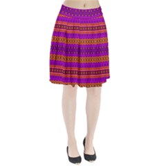 Boho Magenta And Gold Pleated Skirt by SpinnyChairDesigns