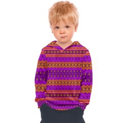 Boho Magenta And Gold Kids  Overhead Hoodie by SpinnyChairDesigns