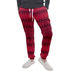 Crimson Red Pattern Men s Jogger Sweatpants