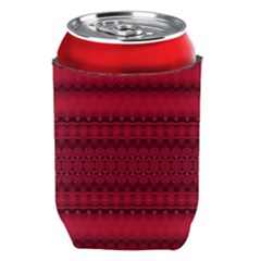 Crimson Red Pattern Can Holder by SpinnyChairDesigns