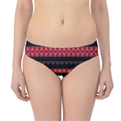 Boho Orange Black Hipster Bikini Bottoms