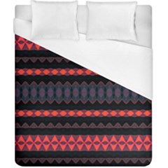 Boho Orange Black Duvet Cover (California King Size)