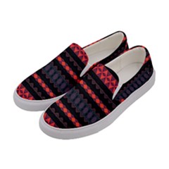 Boho Orange Black Women s Canvas Slip Ons