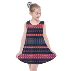 Boho Orange Black Kids  Summer Dress