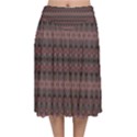 Boho Wine Grey Velvet Flared Midi Skirt View1