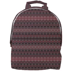 Boho Wine Grey Mini Full Print Backpack by SpinnyChairDesigns