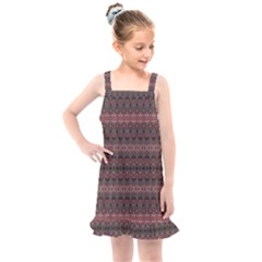 Boho Wine Grey Kids  Overall Dress by SpinnyChairDesigns