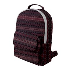 Boho Wine Grey Flap Pocket Backpack (large) by SpinnyChairDesigns