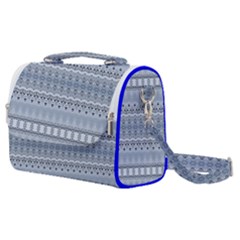Boho Faded Blue Grey Satchel Shoulder Bag by SpinnyChairDesigns
