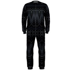 Boho Black And Silver Onepiece Jumpsuit (men)  by SpinnyChairDesigns