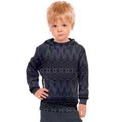 Boho Black And Silver Kids  Hooded Pullover by SpinnyChairDesigns