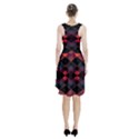 Pink Orange Black Diamond Pattern Racerback Midi Dress View2