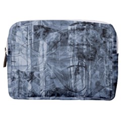 Faded Blue Texture Make Up Pouch (medium) by SpinnyChairDesigns