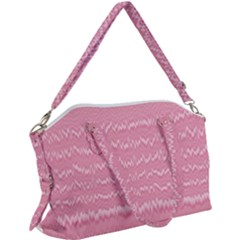 Boho Pink Stripes Canvas Crossbody Bag by SpinnyChairDesigns