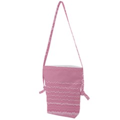 Boho Pink Stripes Folding Shoulder Bag by SpinnyChairDesigns