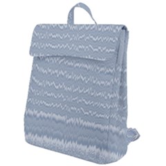 Boho Faded Blue Stripes Flap Top Backpack by SpinnyChairDesigns