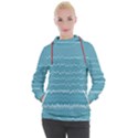 Boho Teal Stripes Women s Hooded Pullover View1