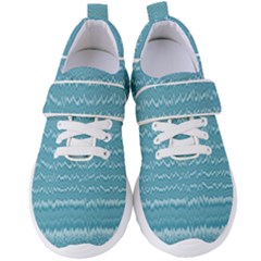 Boho Teal Stripes Women s Velcro Strap Shoes by SpinnyChairDesigns