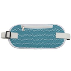 Boho Teal Stripes Rounded Waist Pouch by SpinnyChairDesigns