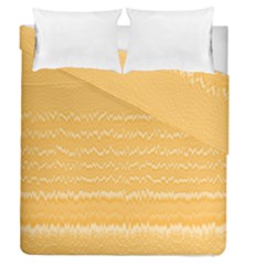 Boho Saffron Yellow Stripes Duvet Cover Double Side (queen Size) by SpinnyChairDesigns