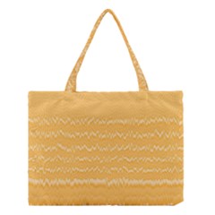 Boho Saffron Yellow Stripes Medium Tote Bag by SpinnyChairDesigns