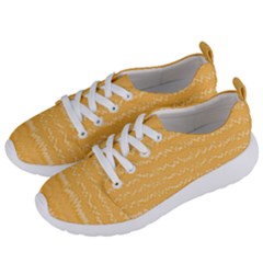 Boho Saffron Yellow Stripes Women s Lightweight Sports Shoes by SpinnyChairDesigns