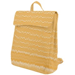 Boho Saffron Yellow Stripes Flap Top Backpack by SpinnyChairDesigns