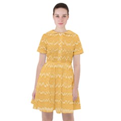 Boho Saffron Yellow Stripes Sailor Dress by SpinnyChairDesigns
