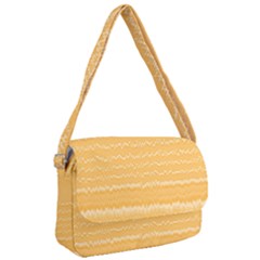 Boho Saffron Yellow Stripes Courier Bag by SpinnyChairDesigns