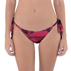 Candy Apple Crimson Red Reversible Bikini Bottom by SpinnyChairDesigns