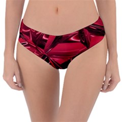 Candy Apple Crimson Red Reversible Classic Bikini Bottoms by SpinnyChairDesigns