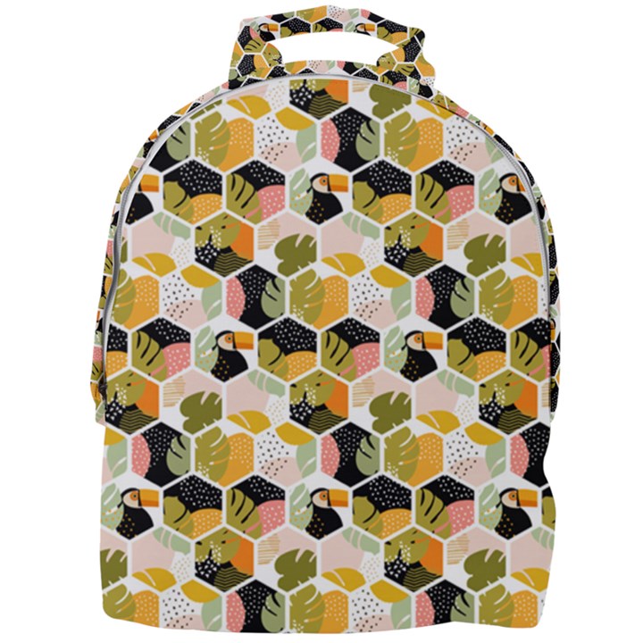 Hexagon Tropical Pattern Mini Full Print Backpack