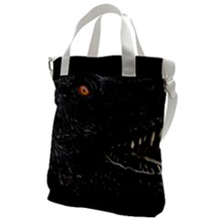 Trex Dinosaur Head Dark Poster Canvas Messenger Bag by dflcprintsclothing